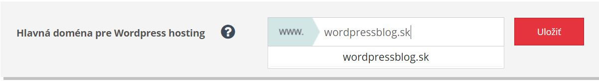 Selecting the primary domain – older interface