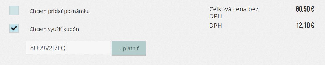 Coupon field – older interface