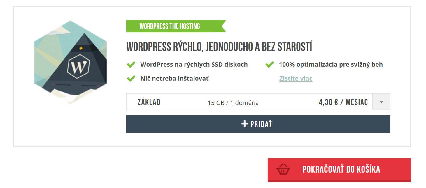 Older WordPress hosting plan