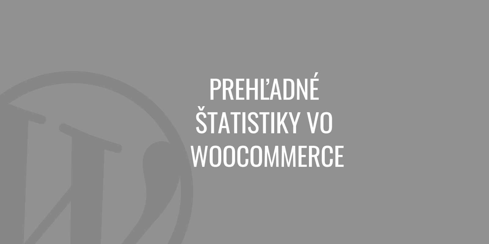 Clear statistics in WooCommerce