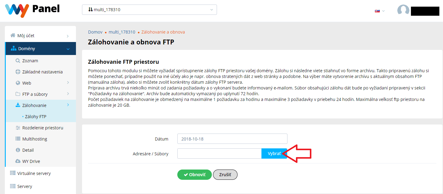 FTP recovery